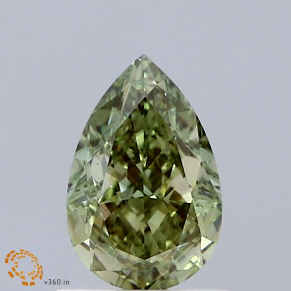1.04 Carat Pear Shaped, Excellent Cut, FANCY VIVID GREEN Color, VS1 Clarity, IGI Certified Lab Grown Diamond