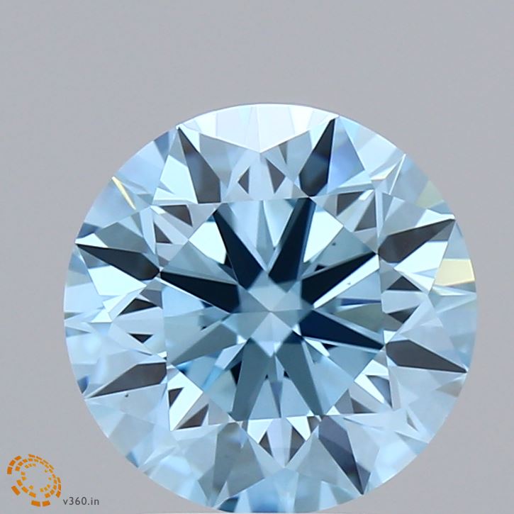 2.83 Carat Round Shaped, Ideal Cut, FANCY VIVID BLUE Color, VS1 Clarity, IGI Certified Lab Grown Diamond