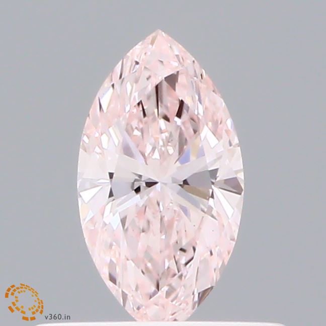 0.40 Carat Marquise Shaped, Ideal Cut, FANCY LIGHT PINK Color, VS1 Clarity, IGI Certified Lab Grown Diamond