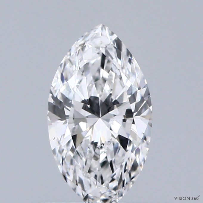 0.46 Carat Marquise Shaped, Ideal Cut, D Color, VS1 Clarity, IGI Certified Lab Grown Diamond
