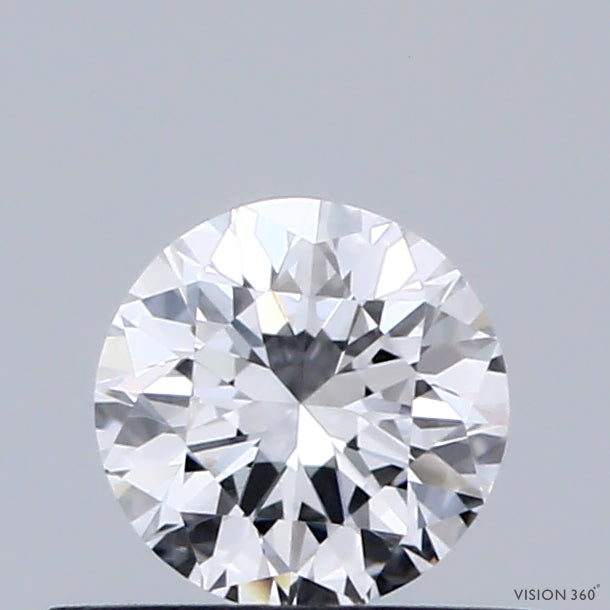 0.46 Carat Round Shaped, Very Good Cut, D Color, VVS2 Clarity, IGI Certified Lab Grown Diamond