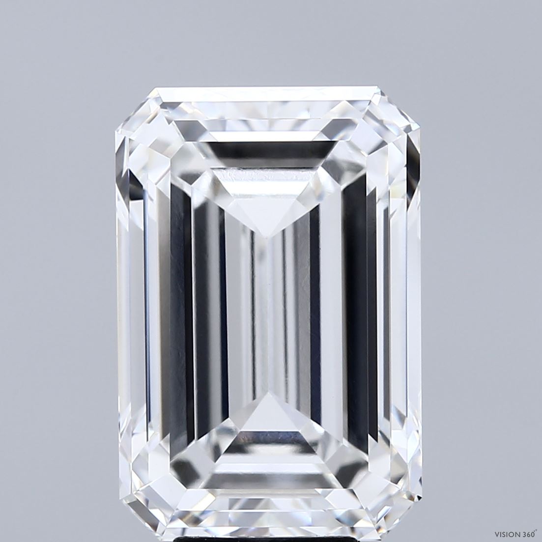 9.03 Carat Emerald Shaped, Ideal Cut, F Color, VVS2 Clarity, IGI Certified Lab Grown Diamond