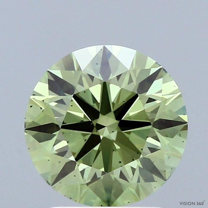 2.37 Carat Round Shaped, Ideal Cut, FANCY VIVID GREEN Color, VS2 Clarity, IGI Certified Lab Grown Diamond