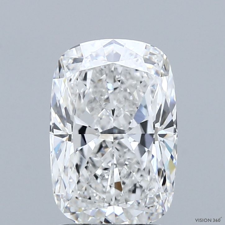 2.10 Carat Cushion Shaped, Ideal Cut, E Color, VVS1 Clarity, IGI Certified Lab Grown Diamond
