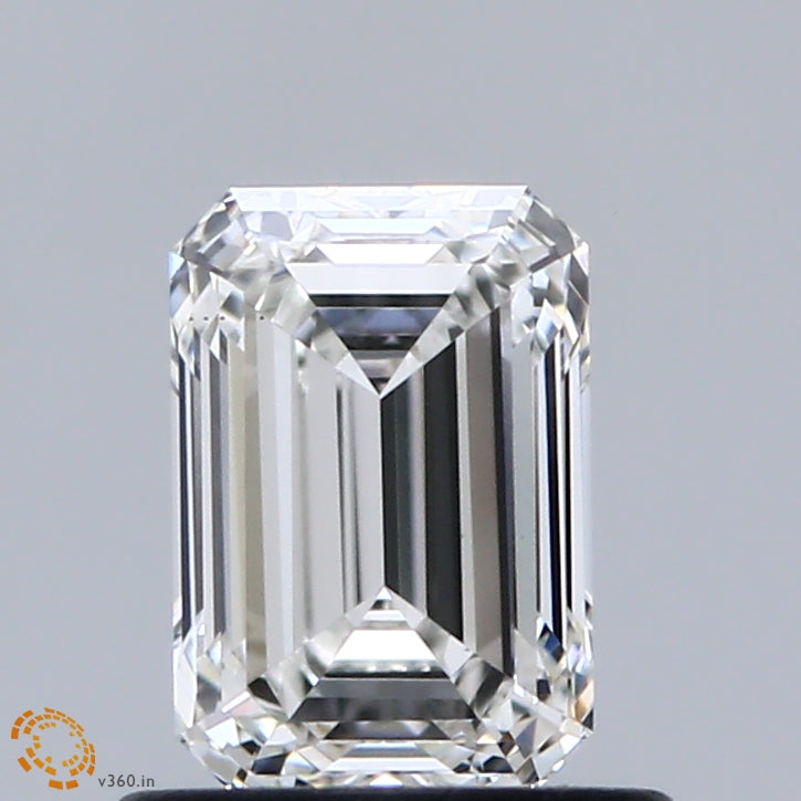 0.94 Carat Emerald Shaped, Ideal Cut, F Color, VS2 Clarity, IGI Certified Lab Grown Diamond