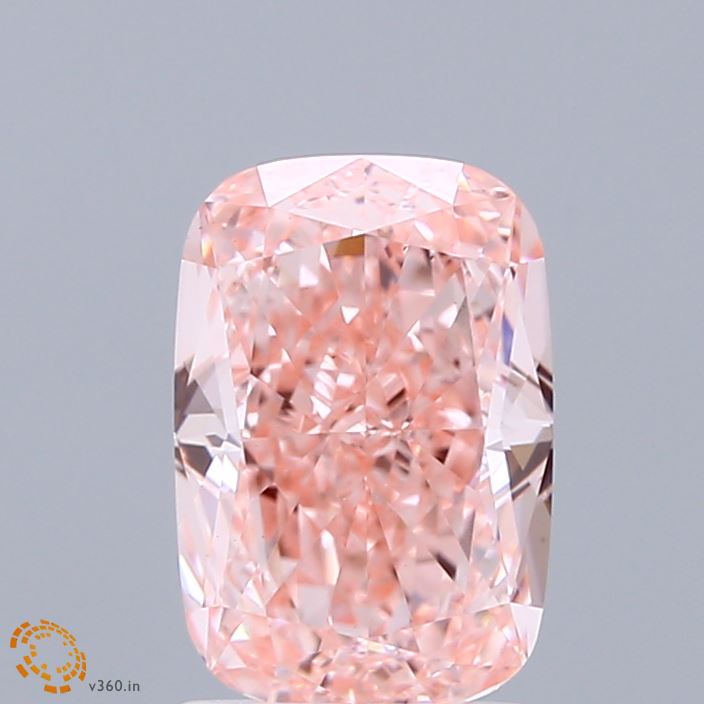 1.71 Carat Cushion Shaped, Ideal Cut, FANCY VIVID PINK Color, VS1 Clarity, IGI Certified Lab Grown Diamond