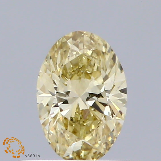 0.33 Carat Oval Shaped, Excellent Cut, FANCY YELLOW Color, VVS2 Clarity, IGI Certified Lab Grown Diamond