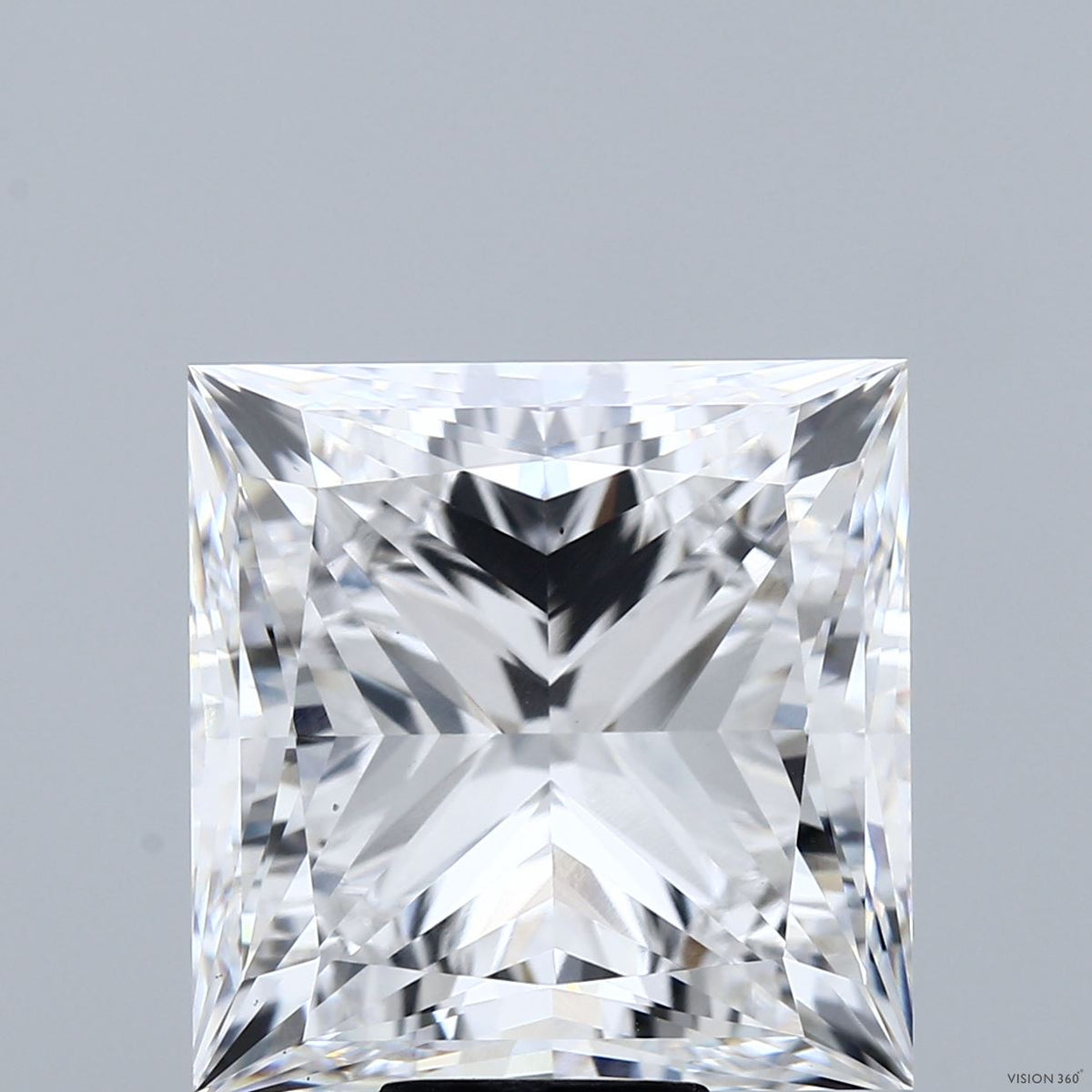 14.03 Carat Princess Shaped, Ideal Cut, E Color, VS2 Clarity, IGI Certified Lab Grown Diamond