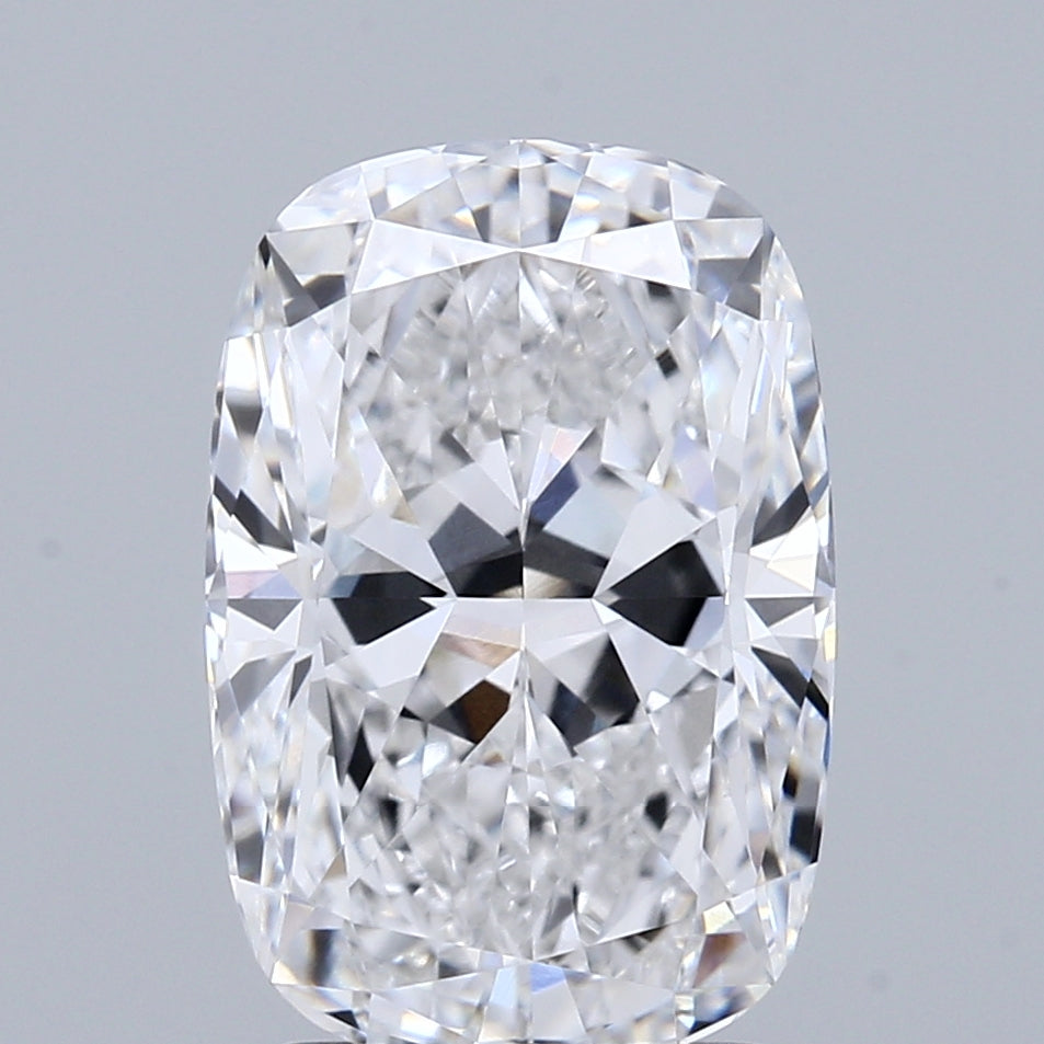 3.01 Carat Cushion Shaped, Ideal Cut, D Color, VVS2 Clarity, IGI Certified Lab Grown Diamond