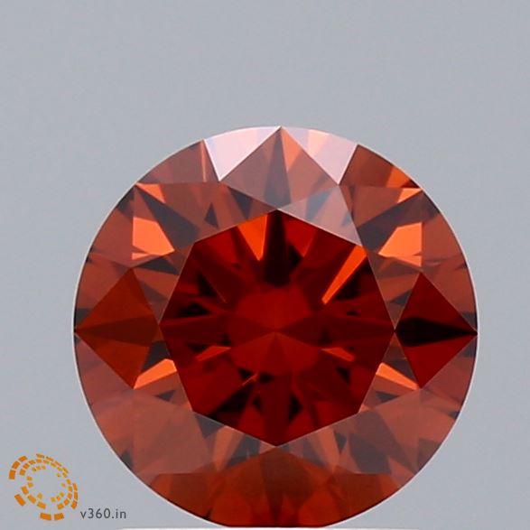 1.24 Carat Round Shaped, Ideal Cut, FANCY DEEP ORANGE Color, VS1 Clarity, IGI Certified Lab Grown Diamond