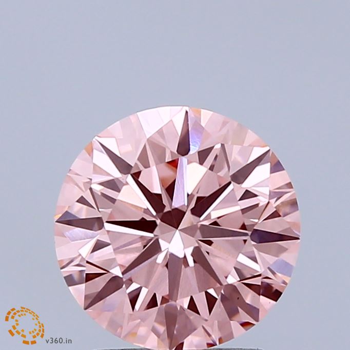 1.89 Carat Round Shaped, Excellent Cut, FANCY INTENSE PINK Color, VS1 Clarity, IGI Certified Lab Grown Diamond
