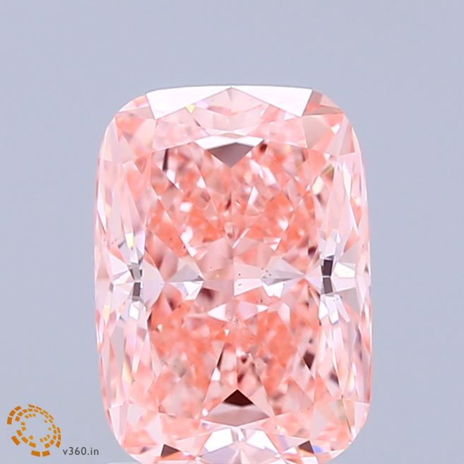 2.01 Carat Cushion Shaped, Ideal Cut, FANCY VIVID PINK Color, VS2 Clarity, IGI Certified Lab Grown Diamond