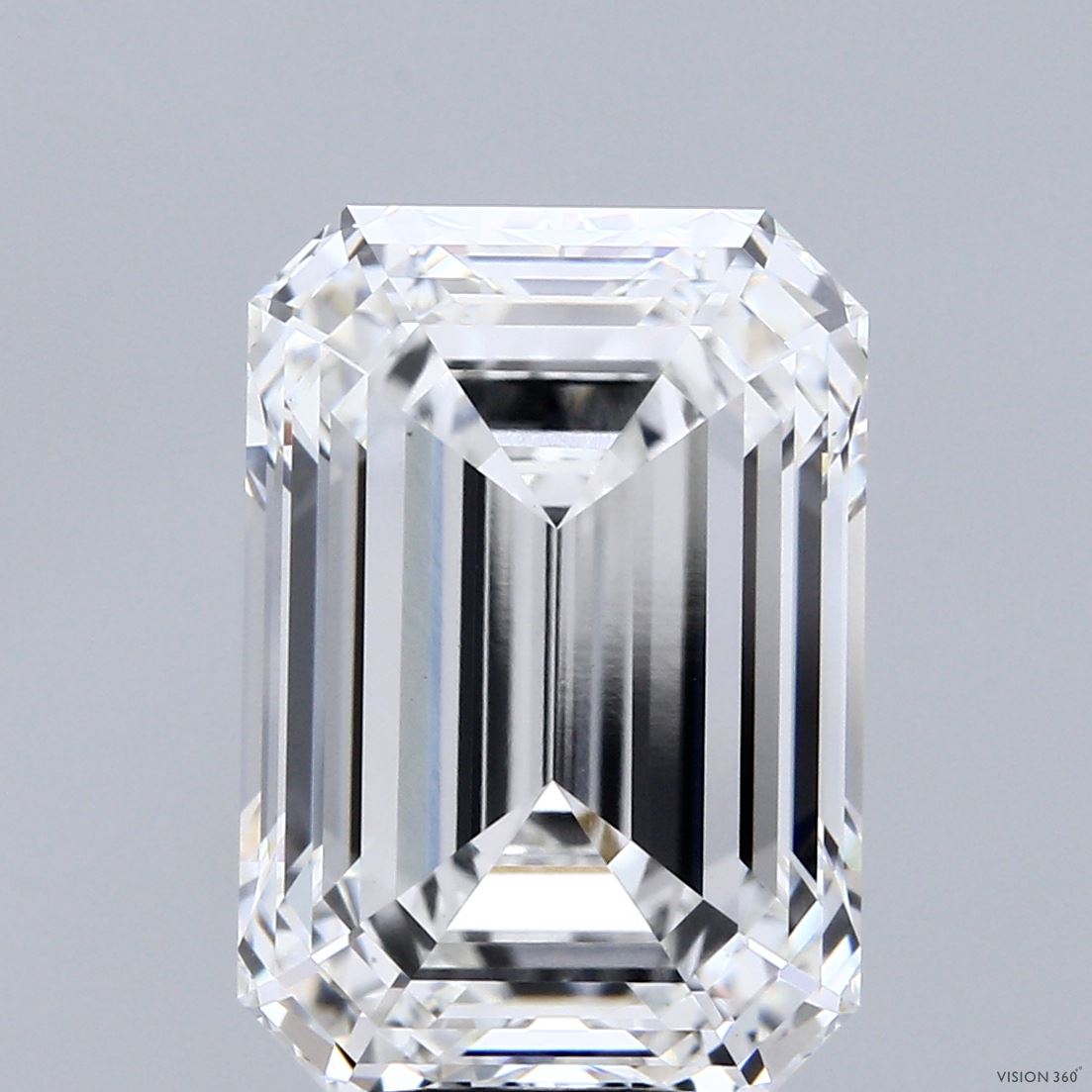 8.05 Carat Emerald Shaped, Ideal Cut, F Color, VS1 Clarity, IGI Certified Lab Grown Diamond