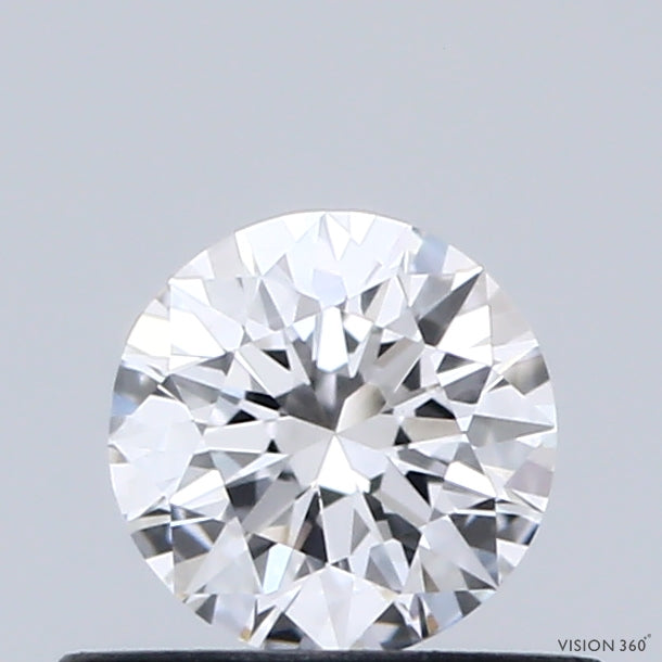 0.44 Carat Round Shaped, Excellent Cut, D Color, VVS2 Clarity, IGI Certified Lab Grown Diamond