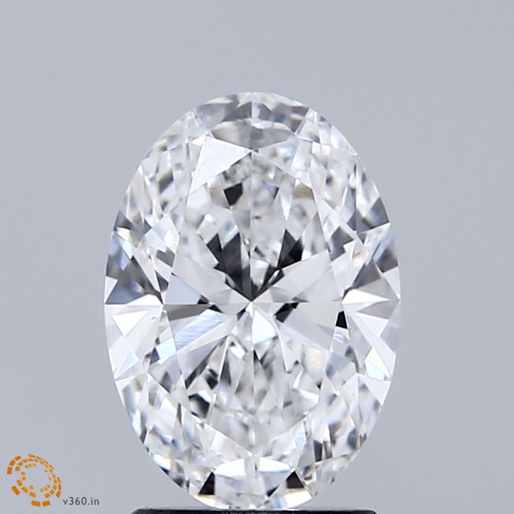 1.75 Carat Oval Shaped, Ideal Cut, D Color, VVS2 Clarity, IGI Certified Lab Grown Diamond