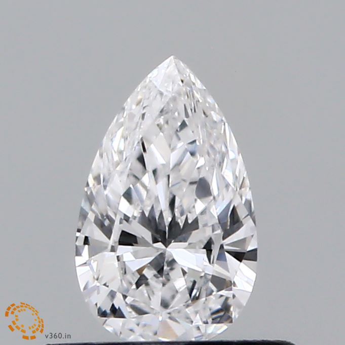 0.44 Carat Pear Shaped, Ideal Cut, D Color, VVS2 Clarity, IGI Certified Lab Grown Diamond
