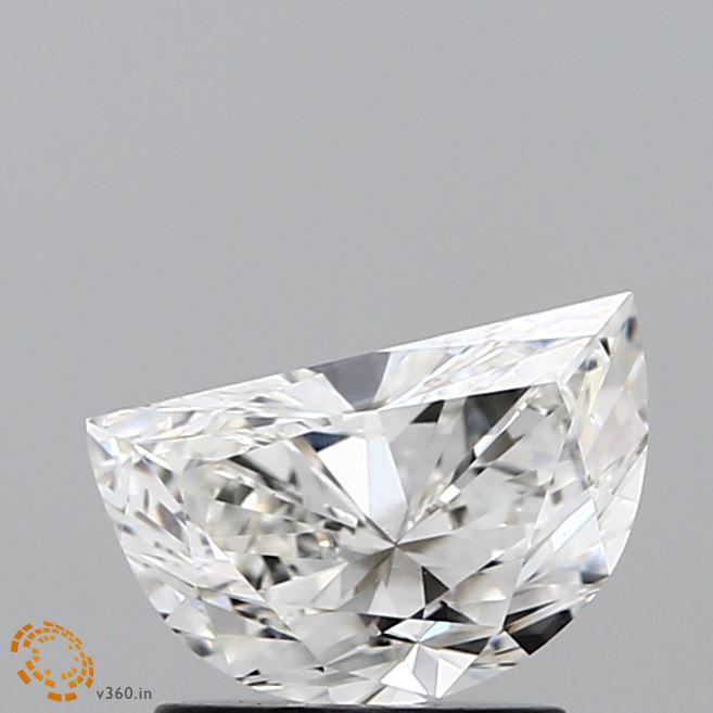 1.09 Carat Half Moon Shaped, Very Good Cut, G Color, VVS2 Clarity, IGI Certified Lab Grown Diamond