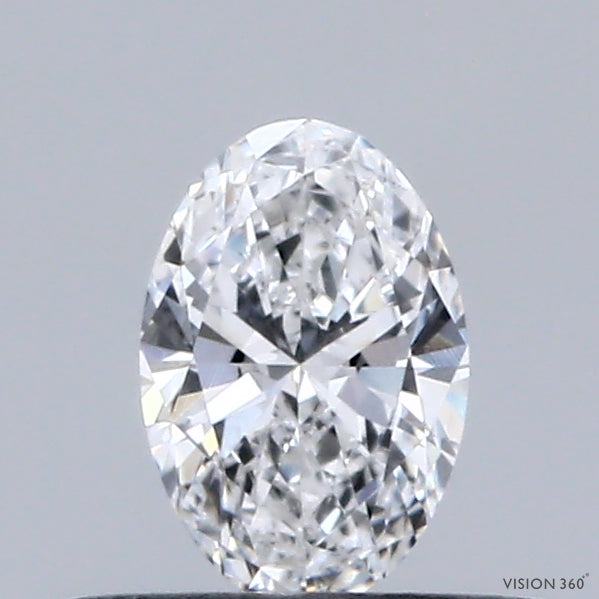 0.33 Carat Oval Shaped, Excellent Cut, D Color, VVS2 Clarity, IGI Certified Lab Grown Diamond