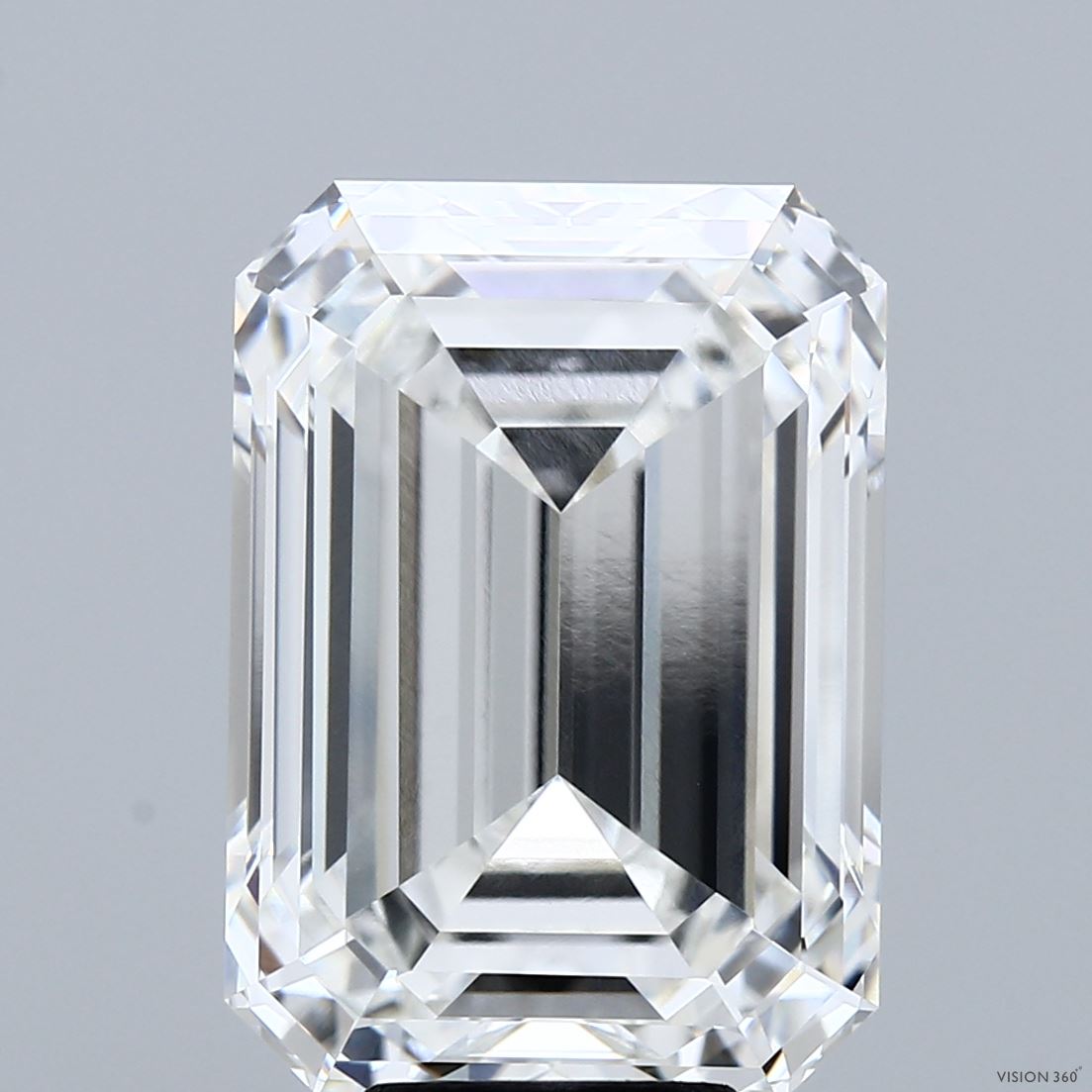 10.04 Carat Emerald Shaped, Ideal Cut, F Color, VVS1 Clarity, IGI Certified Lab Grown Diamond
