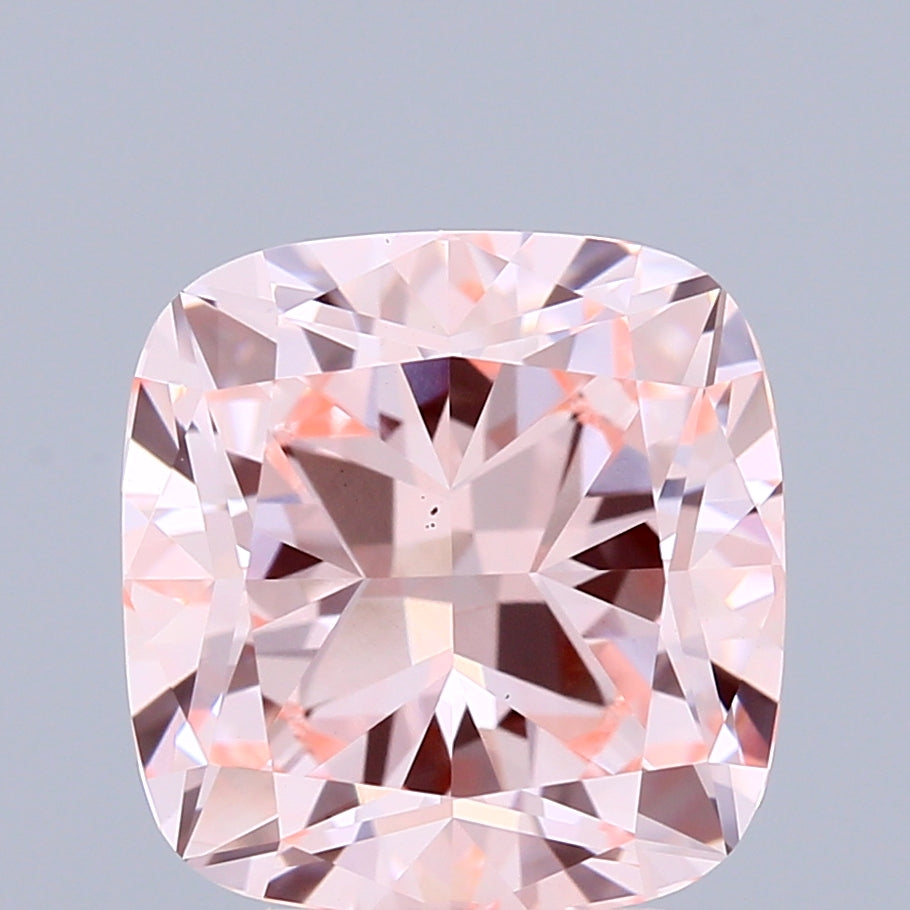 3.22 Carat Cushion Shaped, Ideal Cut, FANCY INTENSE PINK Color, VS1 Clarity, IGI Certified Lab Grown Diamond