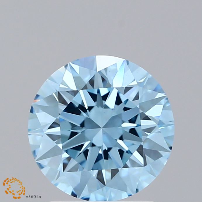 2.12 Carat Round Shaped, Excellent Cut, FANCY VIVID BLUE Color, VS1 Clarity, IGI Certified Lab Grown Diamond