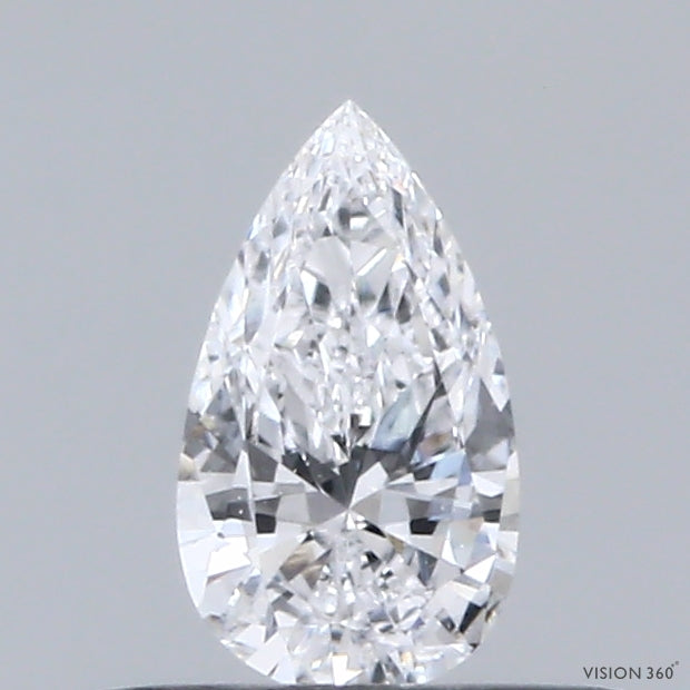 0.30 Carat Pear Shaped, Excellent Cut, D Color, VS2 Clarity, IGI Certified Lab Grown Diamond