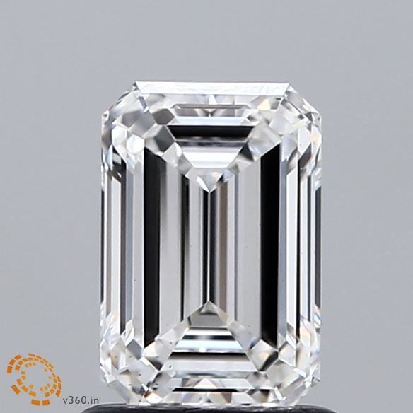 1.19 Carat Emerald Shaped, Ideal Cut, E Color, VS2 Clarity, IGI Certified Lab Grown Diamond
