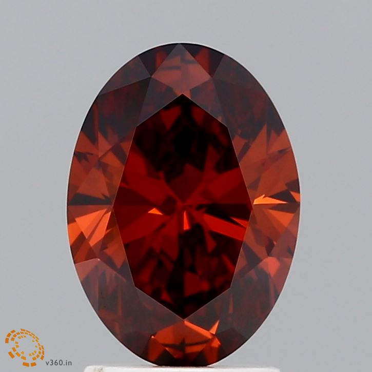 1.95 Carat Oval Shaped, Ideal Cut, FANCY DEEP ORANGE Color, VS1 Clarity, IGI Certified Lab Grown Diamond