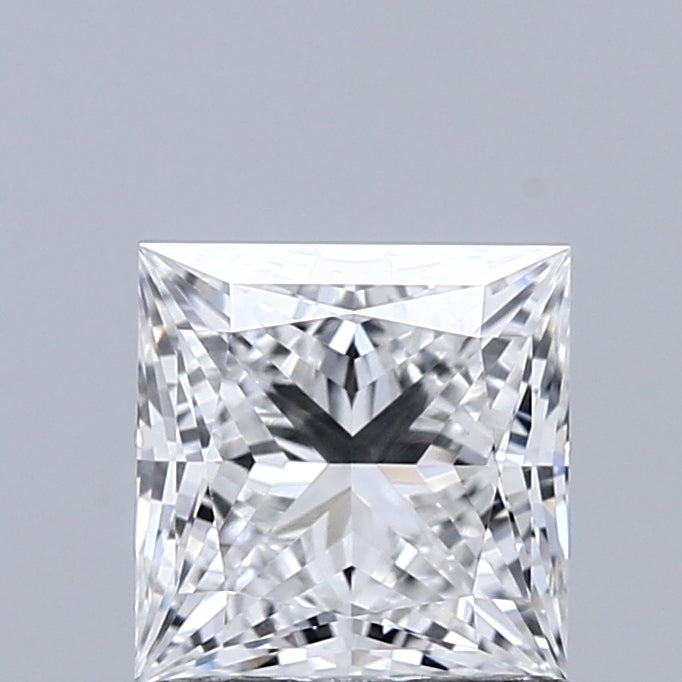 1.02 Carat Princess Shaped, Ideal Cut, E Color, VVS1 Clarity, IGI Certified Lab Grown Diamond