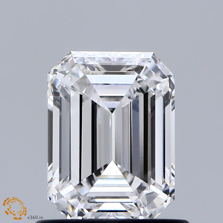 0.95 Carat Emerald Shaped, Ideal Cut, E Color, VS1 Clarity, IGI Certified Lab Grown Diamond
