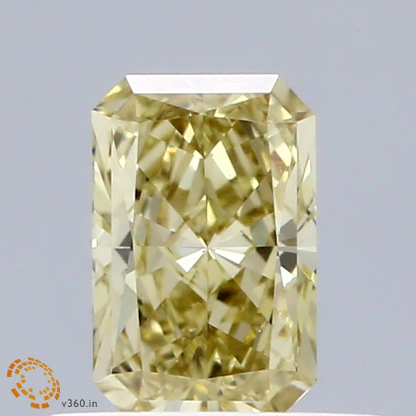 0.52 Carat Radiant Shaped, Excellent Cut, FANCY INTENSE YELLOW Color, VS1 Clarity, IGI Certified Lab Grown Diamond