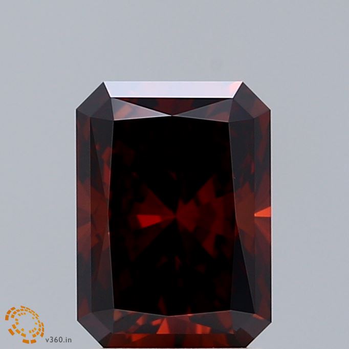 2.02 Carat Radiant Shaped, Ideal Cut, FANCY DEEP ORANGE Color, VS1 Clarity, IGI Certified Lab Grown Diamond