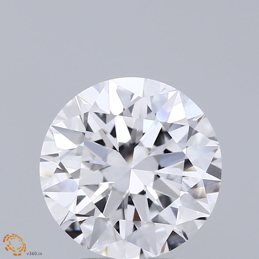 3.78 Carat Round Shaped, Excellent Cut, E Color, VVS2 Clarity, IGI Certified Lab Grown Diamond