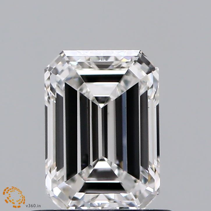 0.93 Carat Emerald Shaped, Ideal Cut, F Color, VS1 Clarity, IGI Certified Lab Grown Diamond