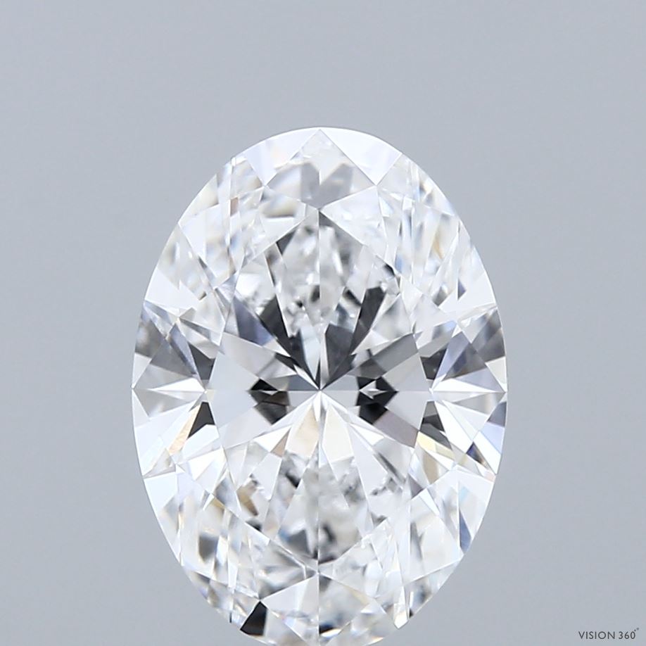 3.07 Carat Oval Shaped, Ideal Cut, D Color, VVS1 Clarity, IGI Certified Lab Grown Diamond