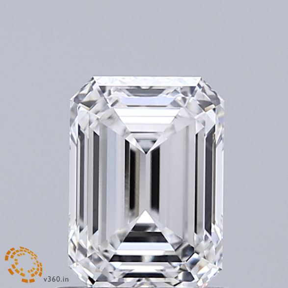 1.26 Carat Emerald Shaped, Ideal Cut, E Color, VVS1 Clarity, IGI Certified Lab Grown Diamond