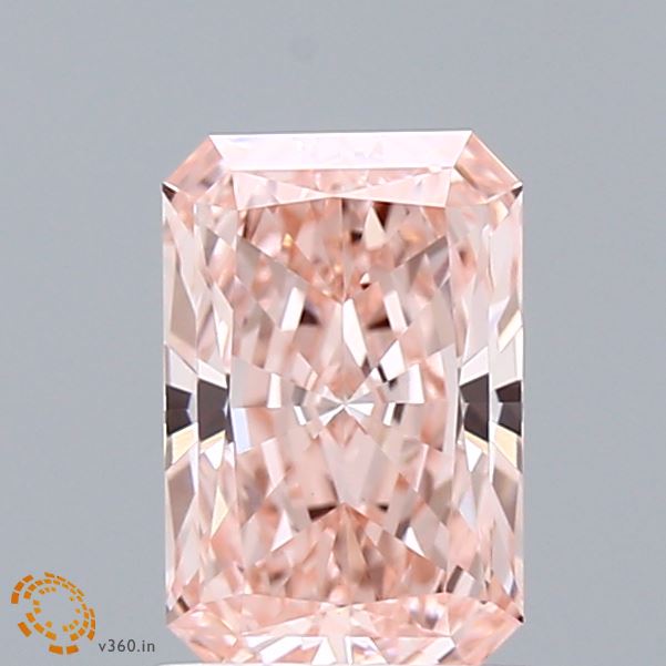 1.09 Carat Radiant Shaped, Ideal Cut, FANCY INTENSE PINK Color, VS1 Clarity, IGI Certified Lab Grown Diamond