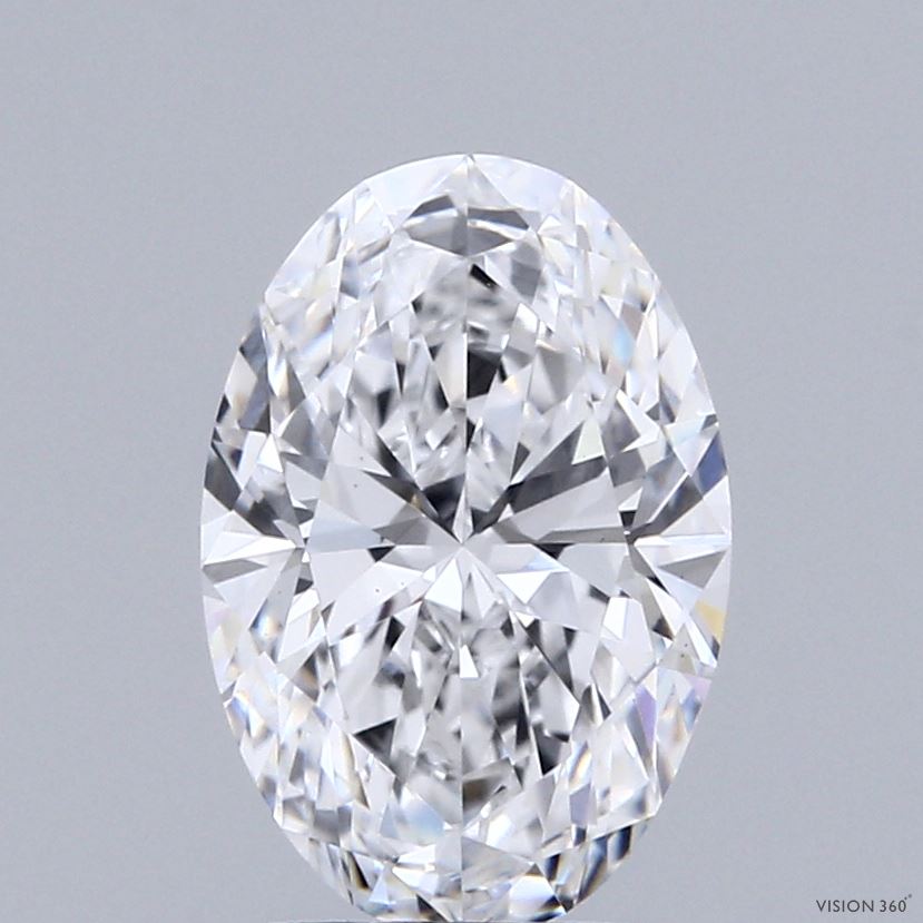 2.21 Carat Oval Shaped, Ideal Cut, D Color, VS1 Clarity, IGI Certified Lab Grown Diamond