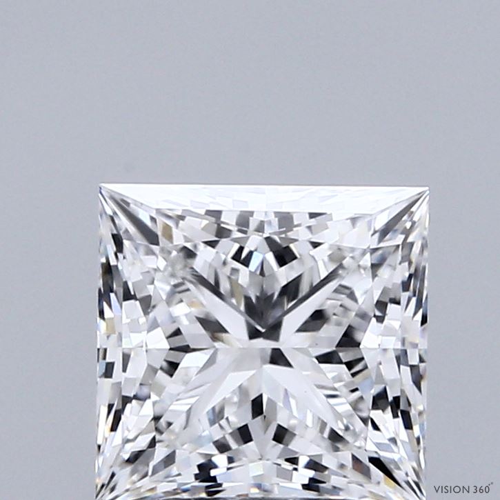 2.31 Carat Princess Shaped, Ideal Cut, E Color, VVS2 Clarity, IGI Certified Lab Grown Diamond
