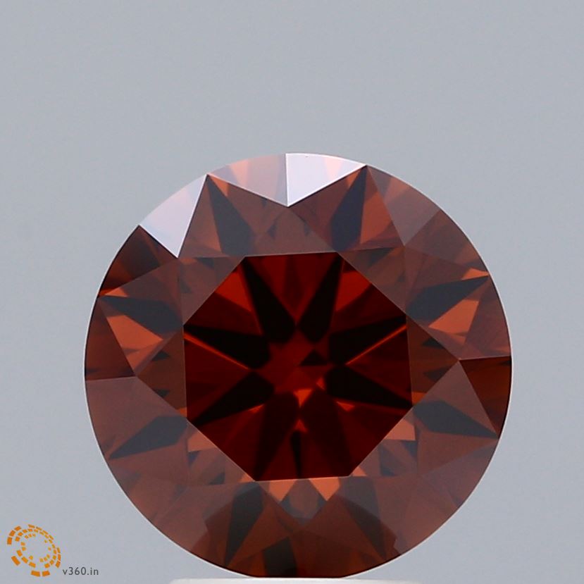 3.02 Carat Round Shaped, Excellent Cut, FANCY DEEP ORANGE Color, VVS2 Clarity, IGI Certified Lab Grown Diamond