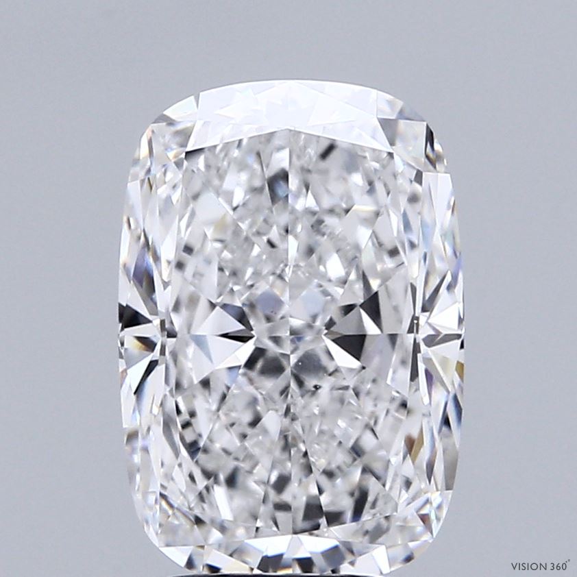 3.50 Carat Cushion Shaped, Very Good Cut, D Color, VS1 Clarity, IGI Certified Lab Grown Diamond