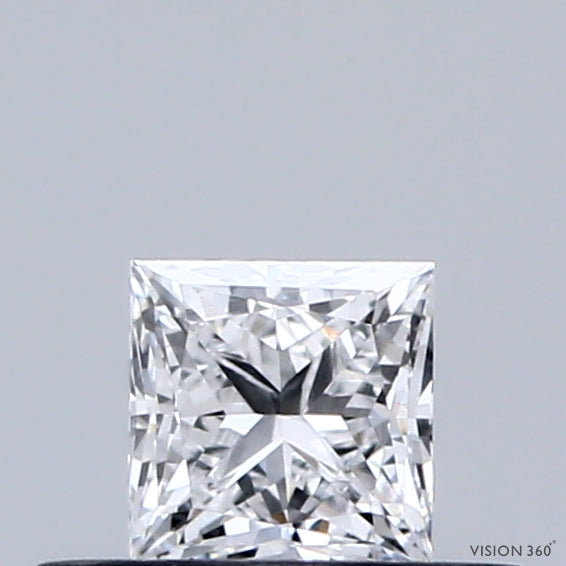 0.32 Carat Princess Shaped, Ideal Cut, D Color, VVS1 Clarity, IGI Certified Lab Grown Diamond