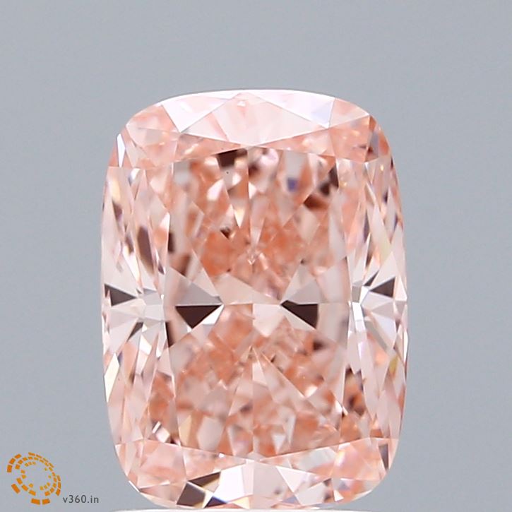2.16 Carat Cushion Shaped, Ideal Cut, FANCY VIVID PINK Color, VS1 Clarity, IGI Certified Lab Grown Diamond