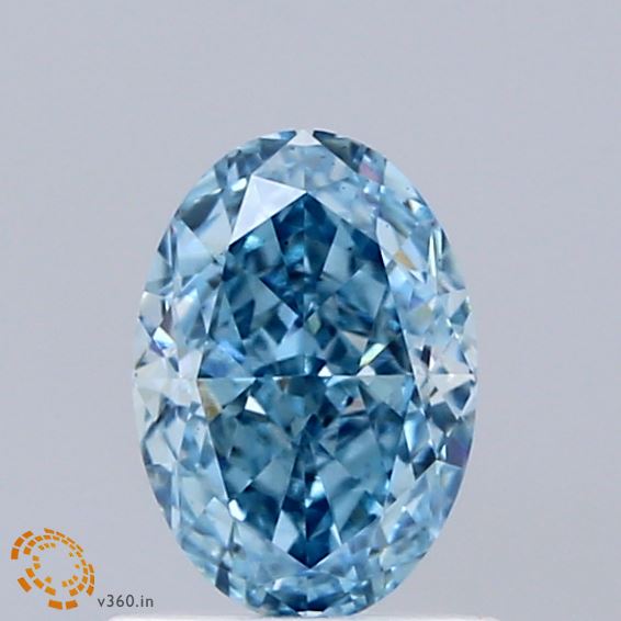 1.09 Carat Oval Shaped, Very Good Cut, FANCY VIVID BLUE Color, VS2 Clarity, IGI Certified Lab Grown Diamond