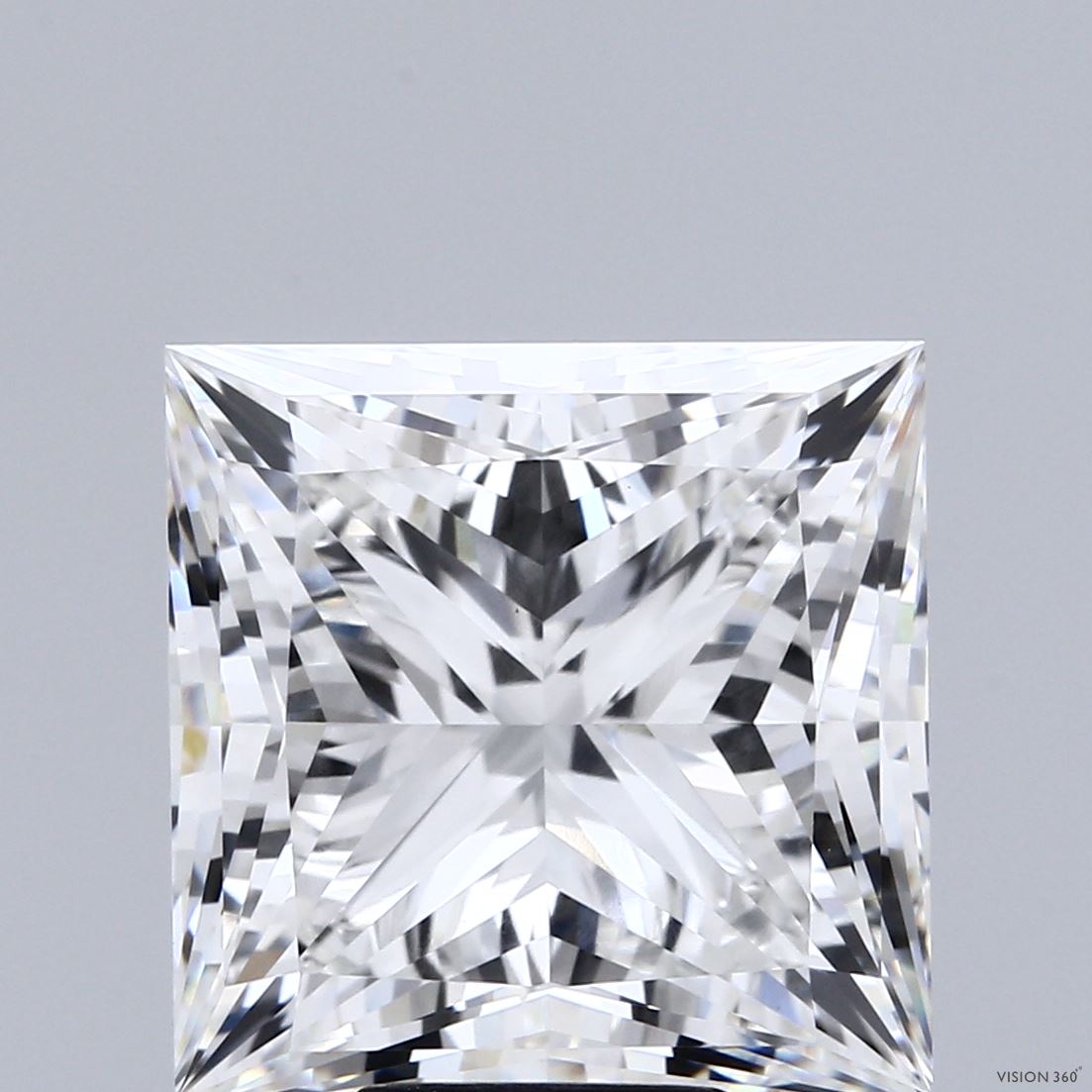 10.01 Carat Princess Shaped, Ideal Cut, F Color, VVS2 Clarity, IGI Certified Lab Grown Diamond