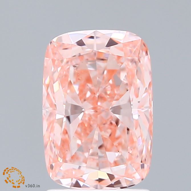 2.05 Carat Cushion Shaped, Ideal Cut, FANCY VIVID PINK Color, VS1 Clarity, IGI Certified Lab Grown Diamond