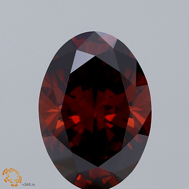 2.00 Carat Oval Shaped, Ideal Cut, FANCY DEEP ORANGE Color, VVS2 Clarity, IGI Certified Lab Grown Diamond