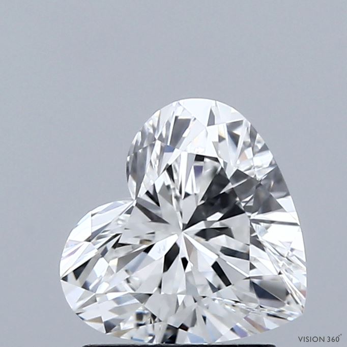 1.51 Carat Heart Shaped, Ideal Cut, E Color, VS1 Clarity, IGI Certified Lab Grown Diamond