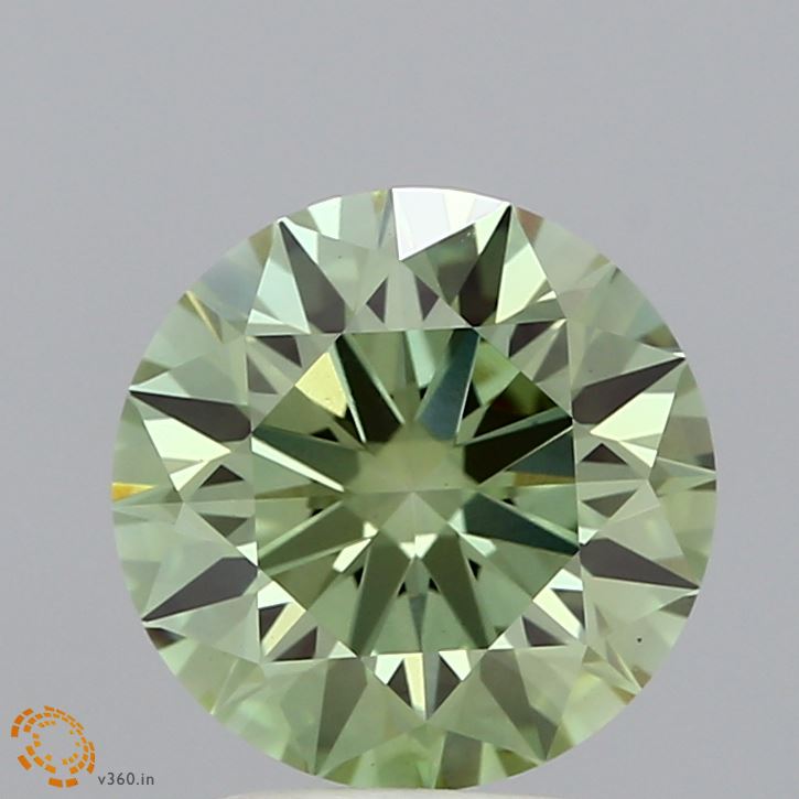 2.44 Carat Round Shaped, Ideal Cut, FANCY VIVID GREEN Color, VS1 Clarity, IGI Certified Lab Grown Diamond