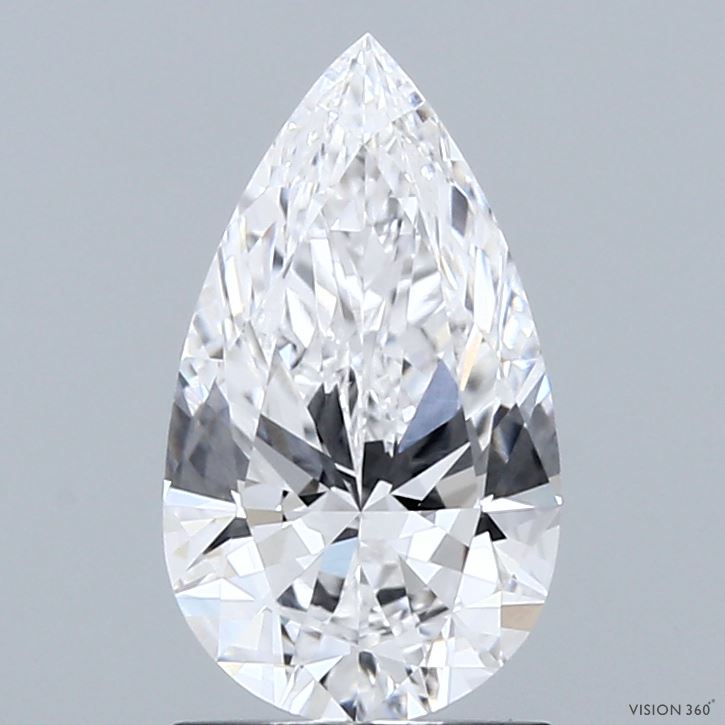 1.51 Carat Pear Shaped, Ideal Cut, E Color, VVS1 Clarity, IGI Certified Lab Grown Diamond